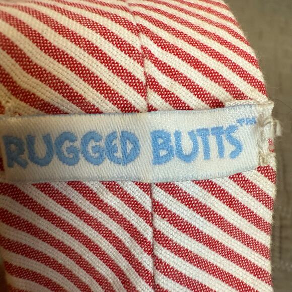 2 Red White Stripe Seersucker Ties Neck Bow Tie Brothers Set Lot Rugged Butts - Picture 7 of 12